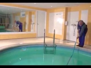 Fabulous teen banged by old pool guy