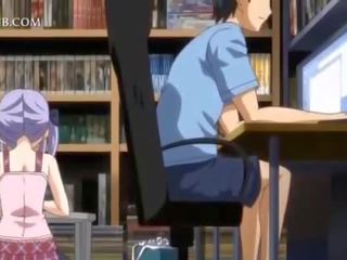 Schüchtern anime puppe im apron springen craving manhood im bett