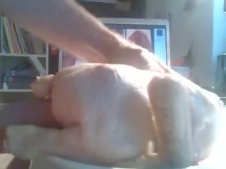 Watching xxx video And Fucking A Chicken show