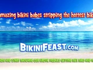 Asiatisk bombshell transparent bikini