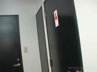 Asian Teen honey vids Twat While Pissing In A Toilet