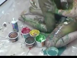 Colorful ans messy with two owadan girls