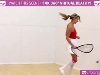 VR Bangers - DILLION and PRISTINE SCISSORING right after NAKED Racquetbal