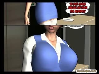 3d Comic Office girlfriend With Bigboobs
