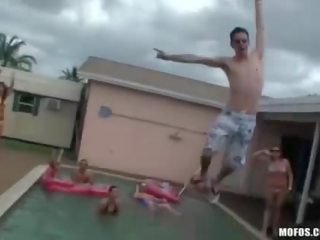Amazing pool party initiates to marvellous sex clip orgy