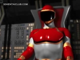 Big Boobed Hentai Hero fantastic great In Tight Costume