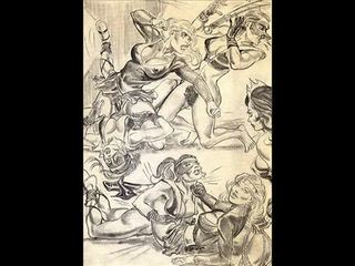 Amazons dominate misto luta lésbica luta arte história em quadrinhos