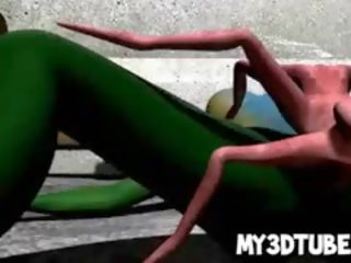 सुपर ३डी एलीयन enchantress मिल रहा गड़बड़ कठिन द्वारा एक मकड़ी