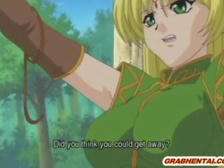 Bondage hentai Elf with bigboobs superior fucked bigcock in the forest