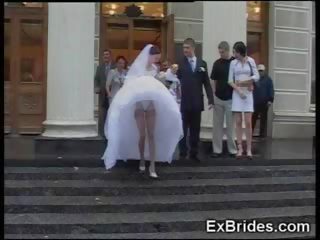 Amateur bride young lady gf voyeur upskirt exgf wife Lolly Pop wedding doll public real ass Pantyhose nylon Nude