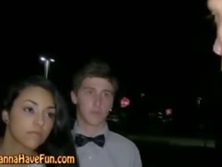 Real Teen In Limo spooning
