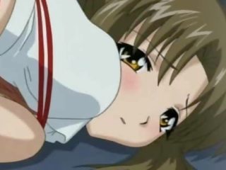 Piesaistīti augšup anime stunner izpaužas viņai pakaļa toyed