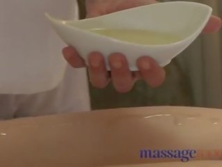 Massage Rooms Young blonde and red head get deep orgasm from big manhood
