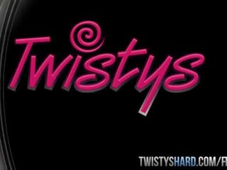 Twistys 硬 - 阿什利 adams 得到 附帶 所有 以上 她的 奶