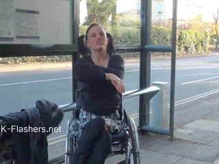 Paraprincess start Air Exhibitionism And Flashing Wheelchair Constrained divinity Demonstrating Off fabulous Tits And Trimmed Vulva In Public
