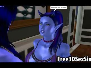 Хтивий 3d мультиплікація avatar aliens справи в непристойна