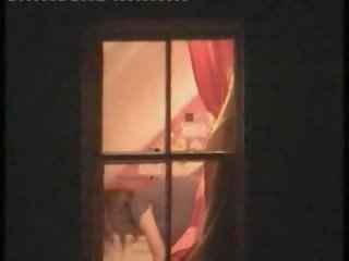 Adorable model caught Nude in her room by a window peeper