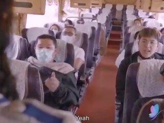 X calificación vídeo tour autobús con pechugona asiática streetwalker original china av adulto película con inglés sub
