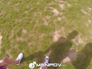 Menpov jogging guys take a adult video break