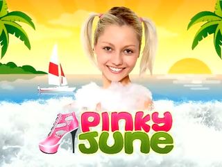 Glorious Blond Teen Pinky June Inside Spandex Have fabulous And Unclothed