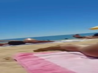 Candid extraordinary Brunette Ms Perfect Ass Tanning At The Beach