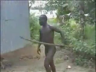 Marvelous άτακτος/η ακατέργαστος σκληρά αφρικάνικο ζούγκλα γαμήσι!