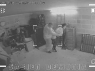 Cctv footage de séduisant ado sabien demonia obtention baisée en cul par école travailleur