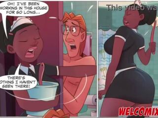फक्किंग the मुंहतोड़ maid&excl; mop पर the maid&excl; the नॉटी आनिमेशन कॉमिक्स