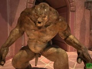 Fucked by an Ogre&period; 3DX Fantasy Toon