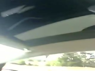 Lustful trans movie her hard cock while driving