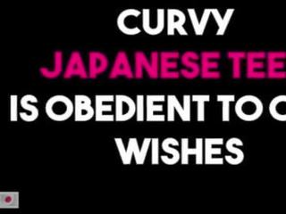 Atractivo curvilínea japonesa adolescente es listo a obey usted